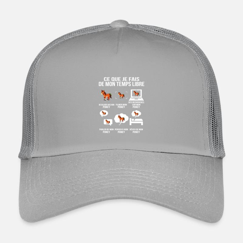 Ce que je fais de mon temps libre Poney Casquette trucker enfant