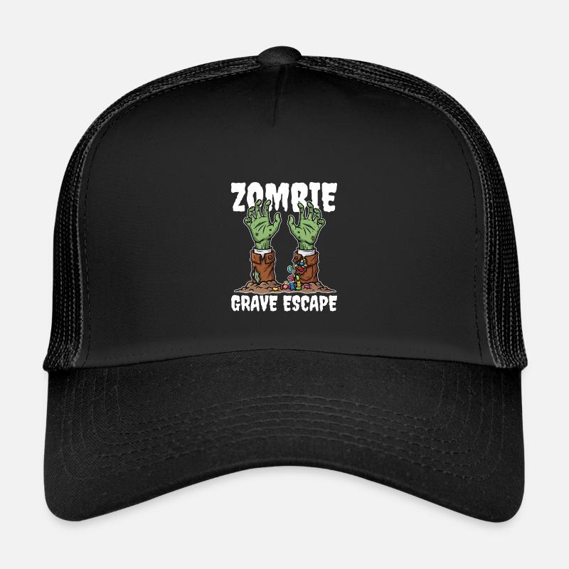 ZOMBIE_GRAVE_ESCAPE - Kinder Trucker-Cap - Schwarz/Schwarz