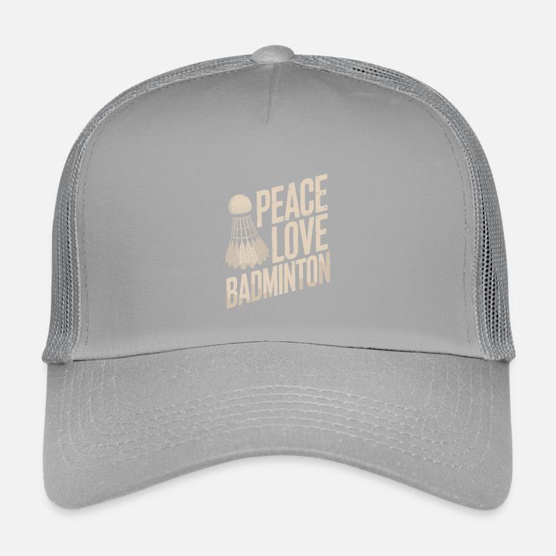 Peace Love Badminton Design Kids’ Trucker Cap