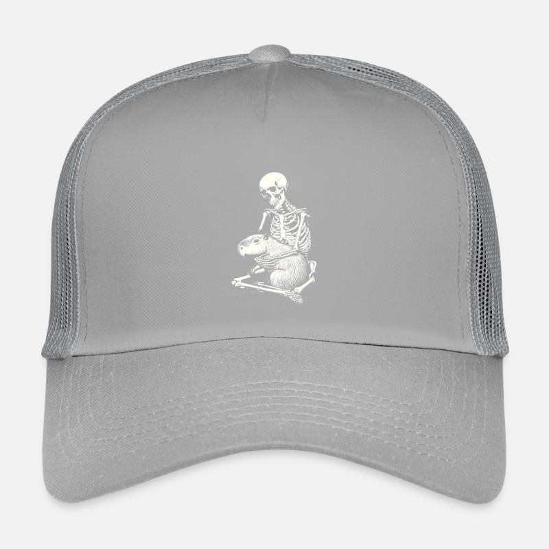 Skelett umarmt Capybara Kinder Trucker-Cap