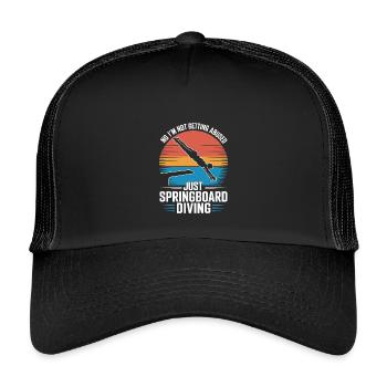 Diving diving board - Kids’ Trucker Cap - black/black - Front