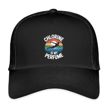 Diving diving board - Kids’ Trucker Cap - black/black - Front