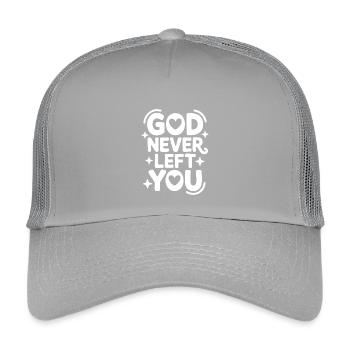God Never Left You Design - Kids’ Trucker Cap - light grey - Front