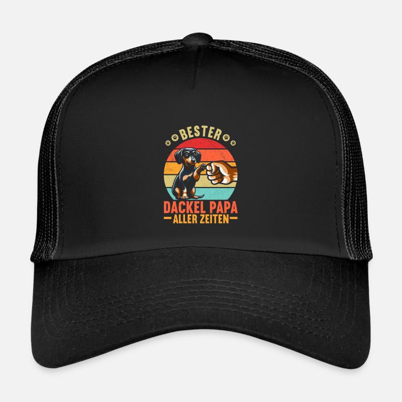 Dackel Papa Dachshund Design Männer Vatertag Kinder Trucker-Cap