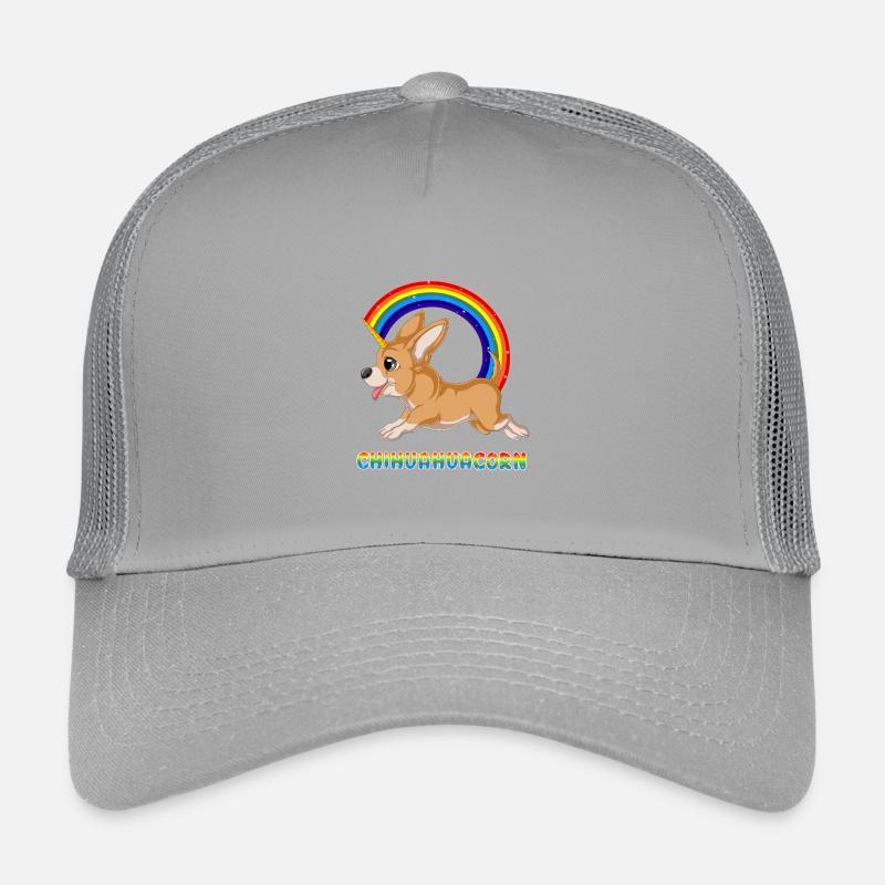 Verspieltes Chihuahuacorn mit Regenbogen Kinder Trucker-Cap