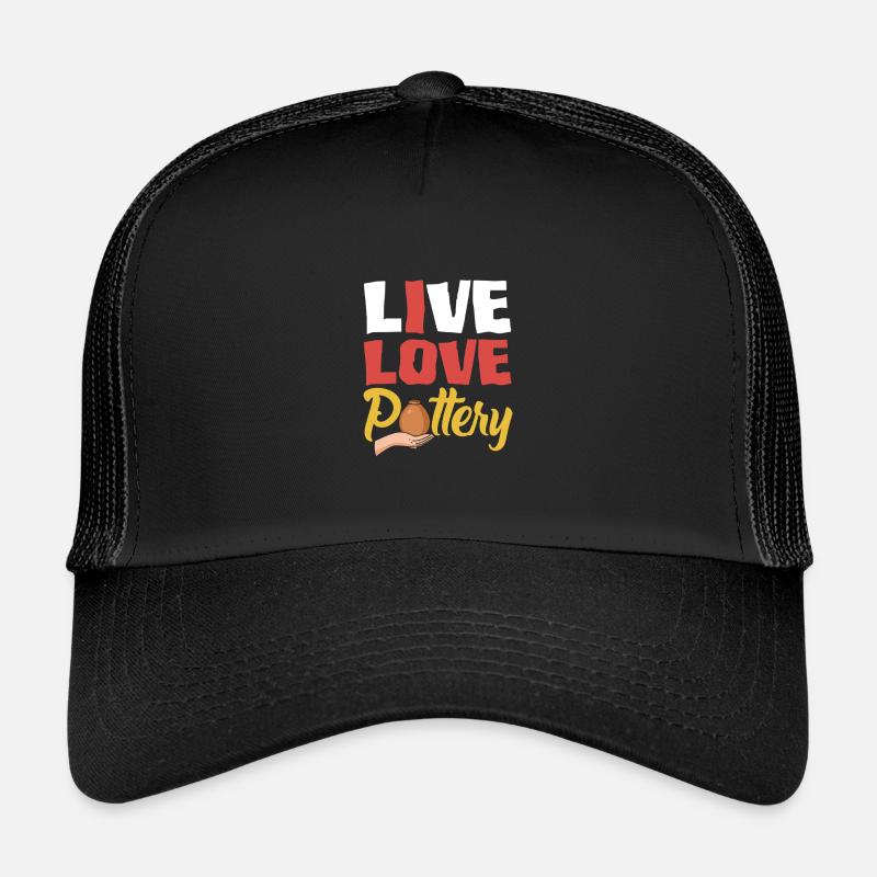 Lebe Liebe Töpfern Kunst Kinder Trucker-Cap