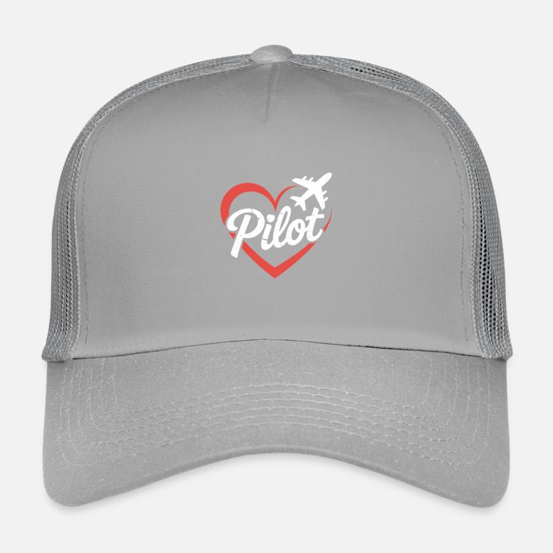 Herz und Flugzeug Pilot Design Kinder Trucker-Cap