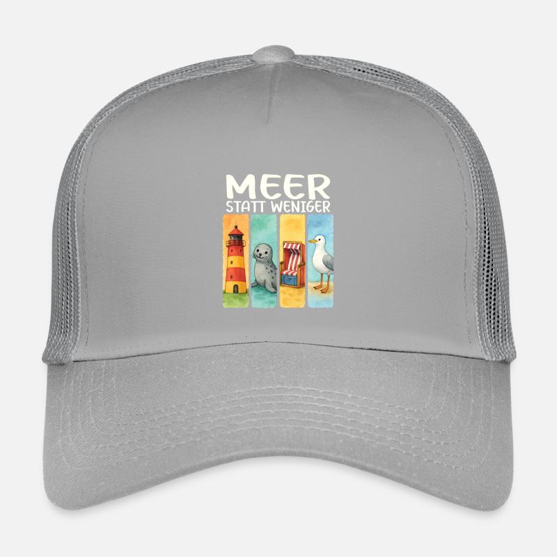 Moin Leuchtturm Robbe Strandkorb Möwe Küste Kinder Trucker-Cap
