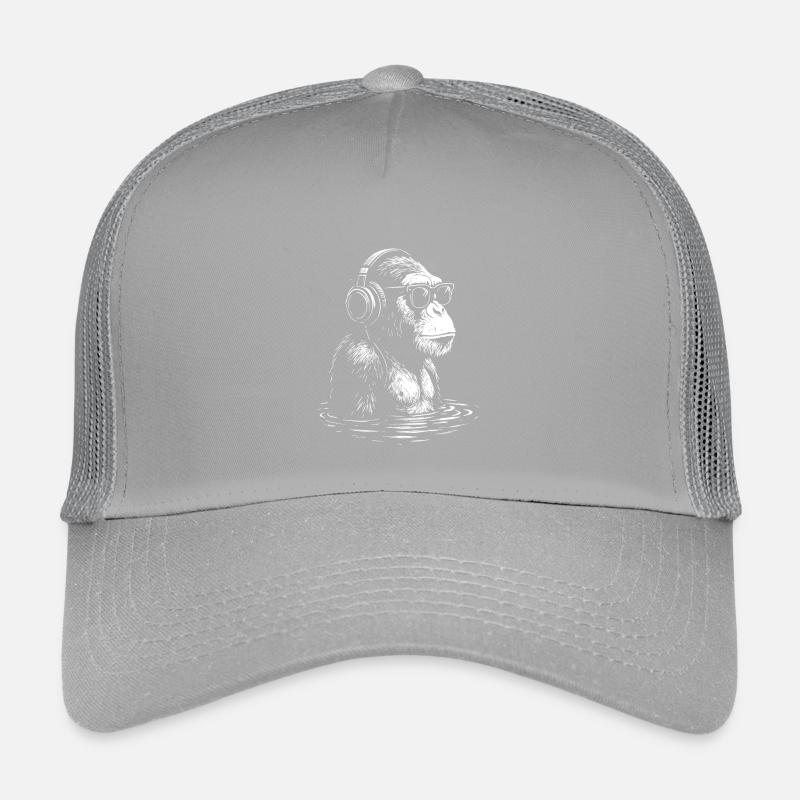 Headphone Monkey in Water Kids’ Trucker Cap