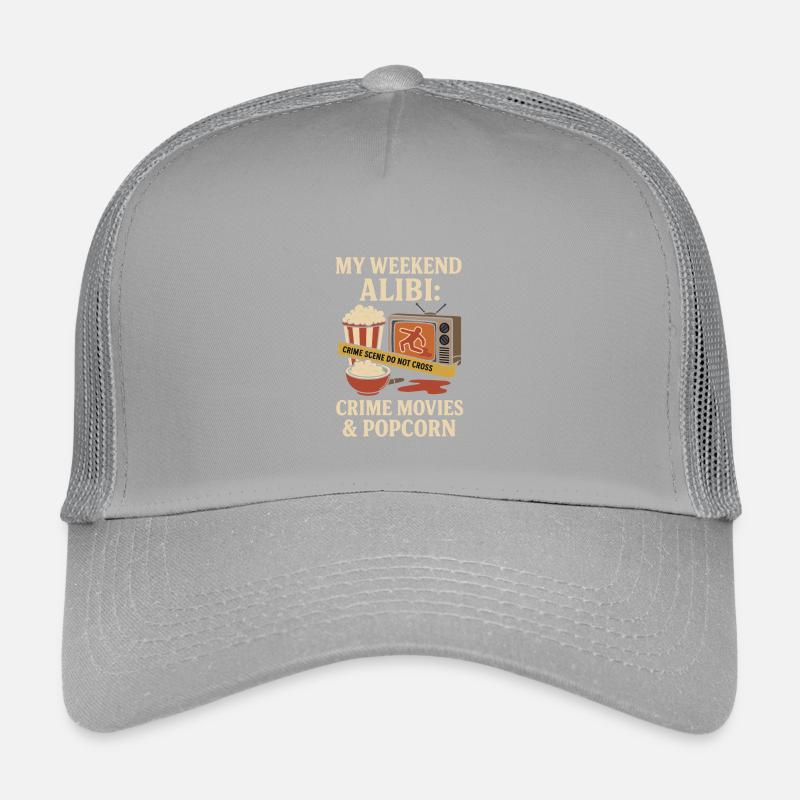My Weekend Alibi – Films policiers et chemise pop-corn Casquette trucker enfant