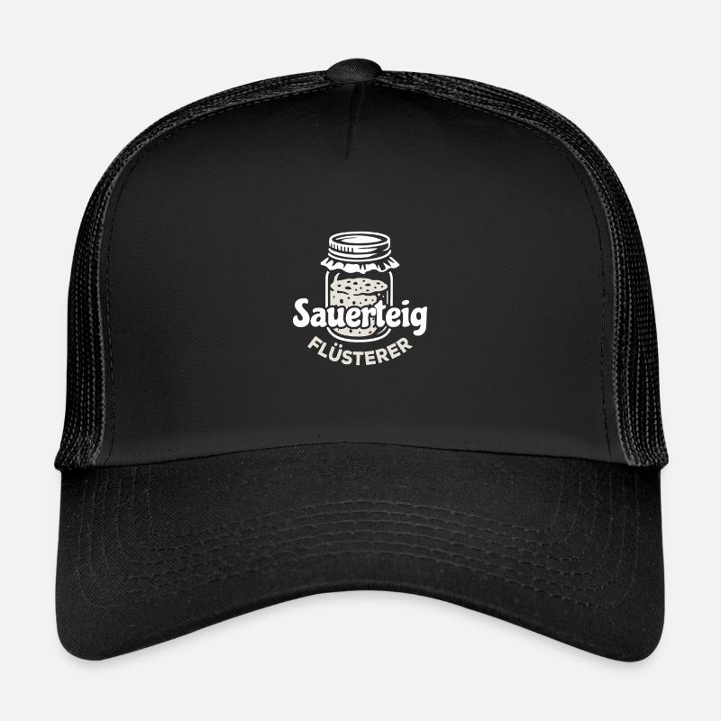 Sauerteig Flüsterer Spruch - Kinder Trucker-Cap - Schwarz/Schwarz