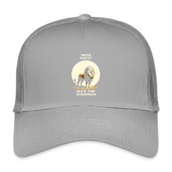 Main Quest: Savanne herrschen | Löwe Wildnis - Kinder Trucker-Cap - Hellgrau - Vorne