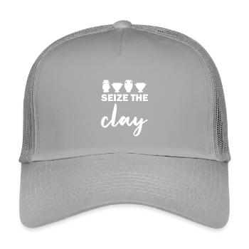 Seize The Day Trophy Silhouette - Kids’ Trucker Cap - light grey - Front