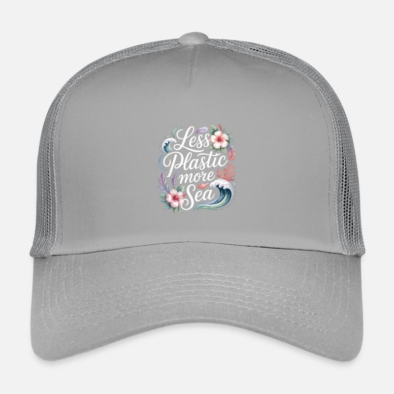 Less Plastic More Sea – Environmental Design Flowers Kids’ Trucker Cap