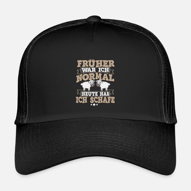Schafe - Kinder Trucker-Cap - Schwarz/Schwarz
