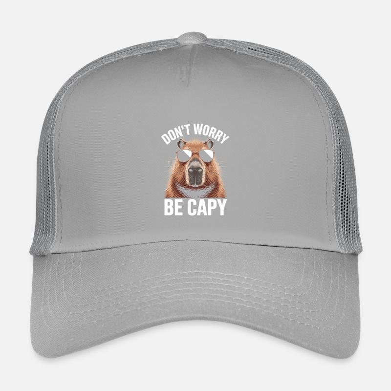Capybara Dont Worry Be Capy Capybara Rodent Kids’ Trucker Cap