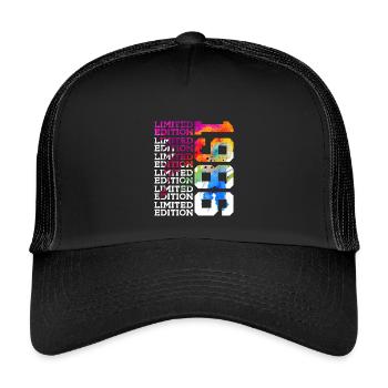 ÉDITION LIMITÉE 1986 40 ANS 40E ANNIVERSAIRE - Casquette trucker enfant - noir/noir - Devant