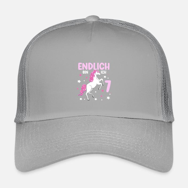 Cheval de 7 ans Enfin je suis 7 filles 7. Casquette trucker enfant