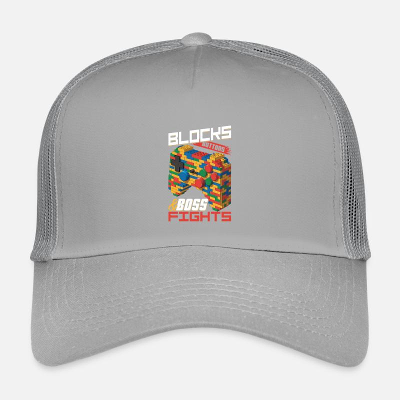 Building Blocks Gamer Gaming Brick Builder Kinder Trucker-Cap