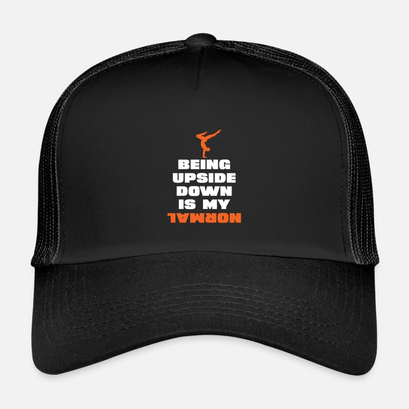 Upside down is my normal - Kids’ Trucker Cap - black/black