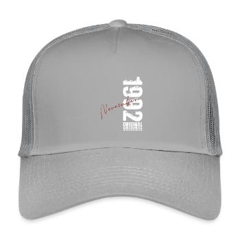 33ème Anniversaire Original Novembre Millésime 1992 - Casquette trucker enfant - gris clair - Devant