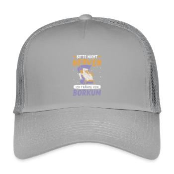S’IL VOUS PLAÎT, NE VOUS ÉNERVEZ PAS RÊVES DE BORKUM - Casquette trucker enfant - gris clair - Devant
