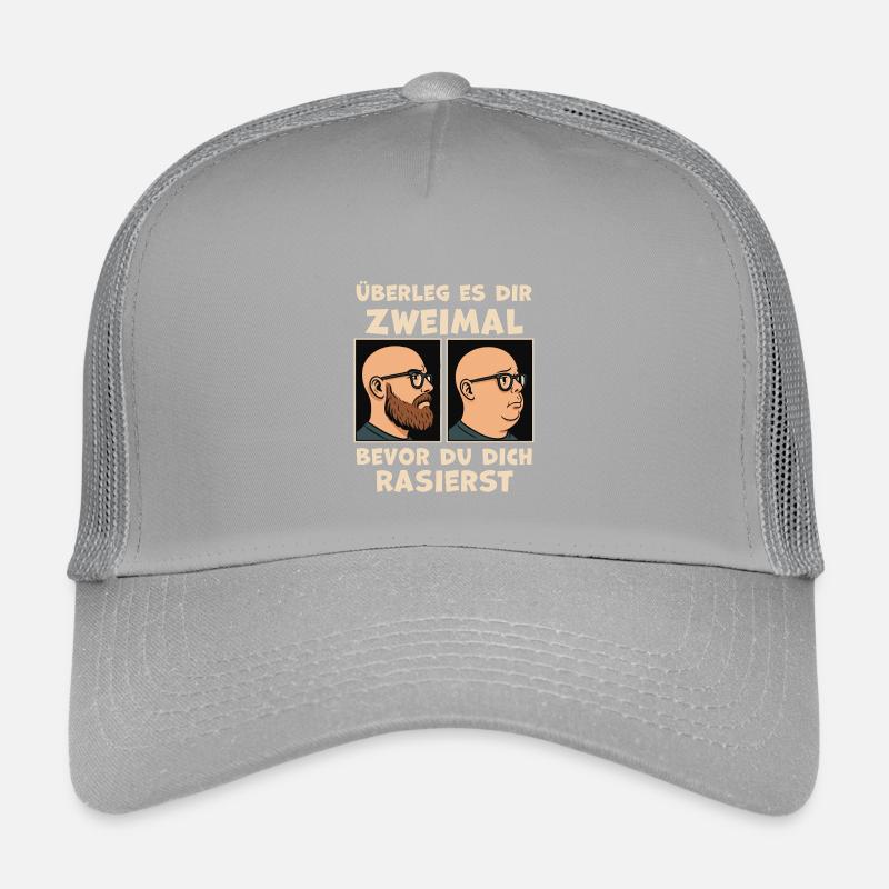 Vorher Nachher Rasurwitz Bartträger Kinder Trucker-Cap