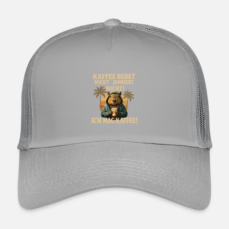 Capybara Kaffee Spruch Retro Kinder Trucker-Cap