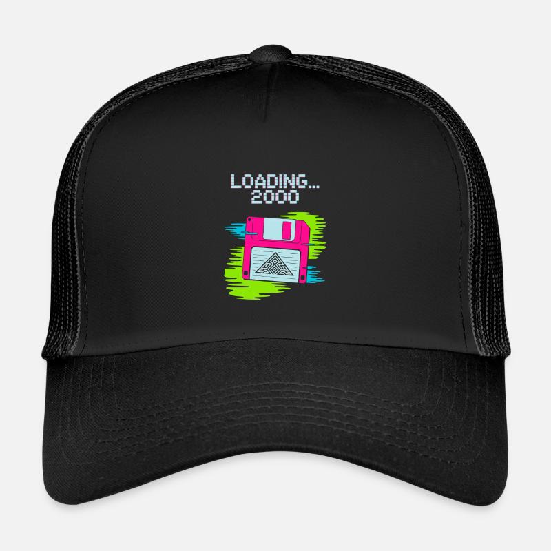 Floppy Nostalgia 2000 - Kids’ Trucker Cap - black/black