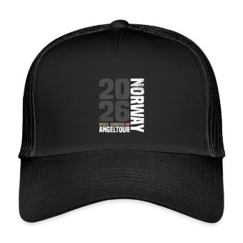 Voyage de pêche à Soroya en Norvège 2026 - Casquette trucker enfant - noir/noir - Devant