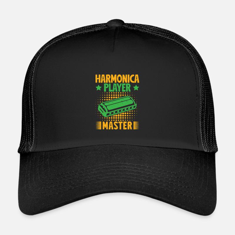 Funny Harmonica Player Master Harmonica Kinder Trucker-Cap