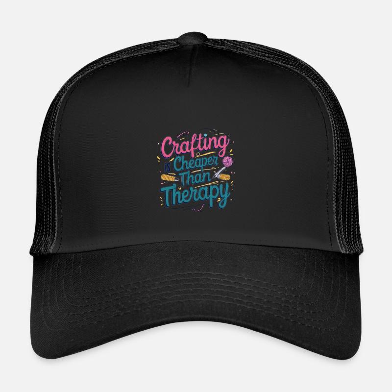 Crafting is cheaper than therapy Kids’ Trucker Cap