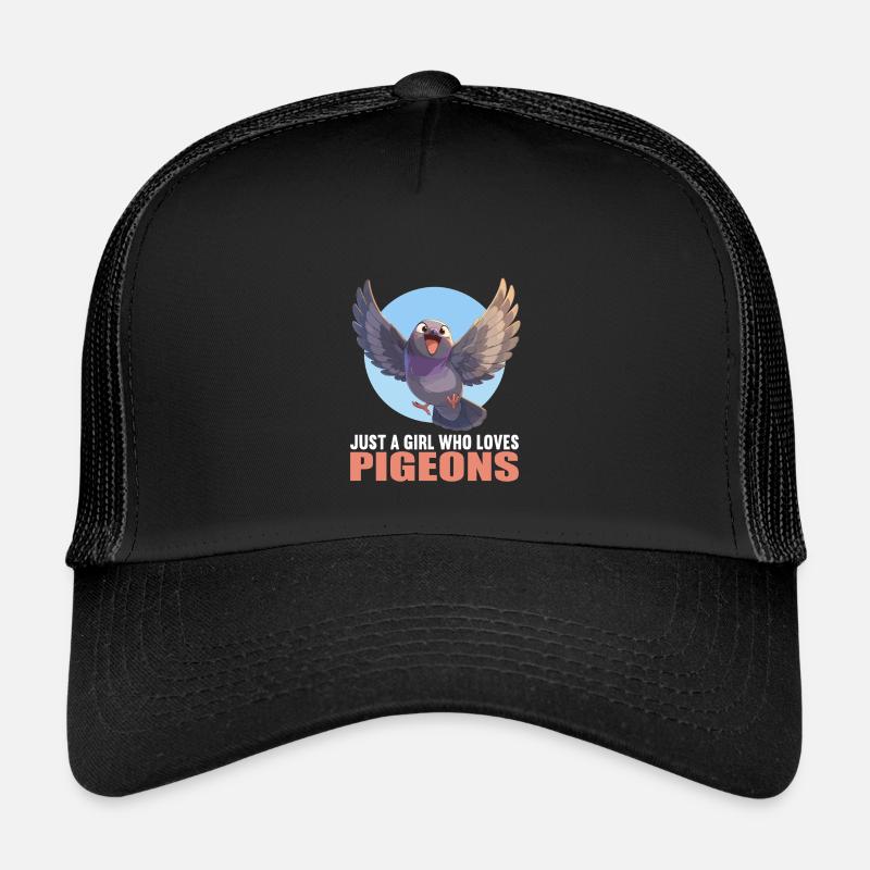 Tauben Taube - Kinder Trucker-Cap - Schwarz/Schwarz