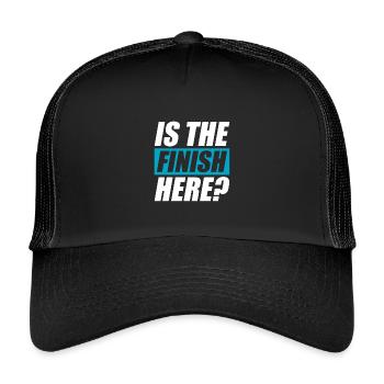 La fin est-elle là ? Coureur de course drôle - Casquette trucker enfant - noir/noir - Devant