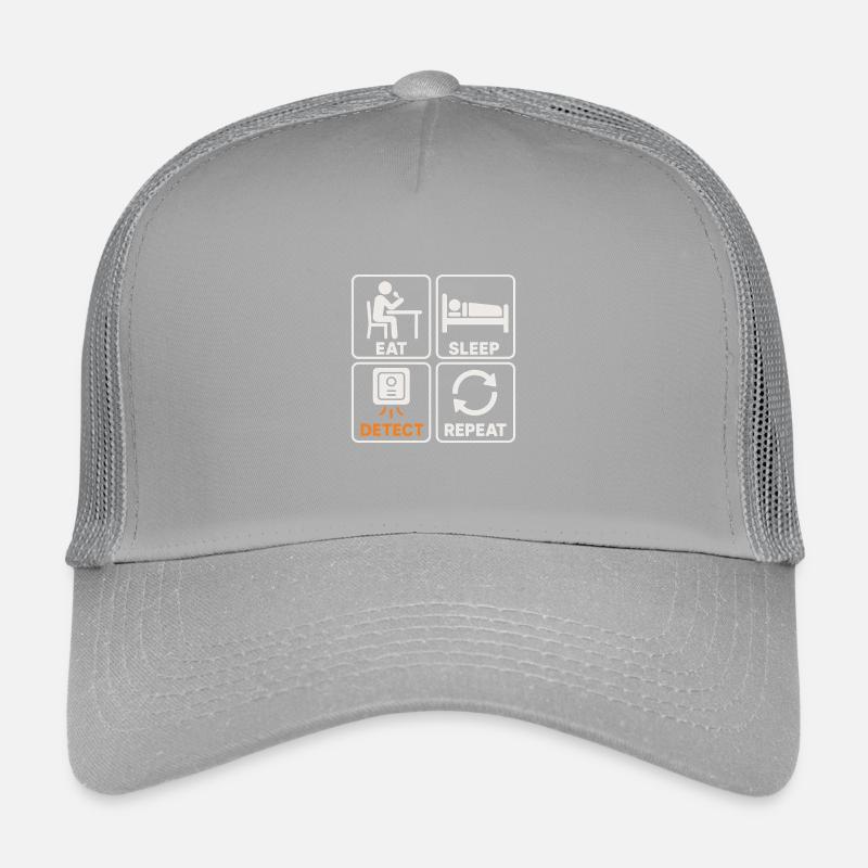 Manger Détecter le sommeil Répéter la détection de métaux amusante Casquette trucker enfant