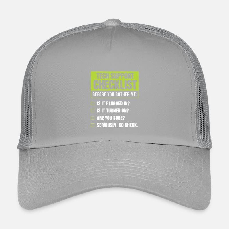 Liste d’humour du support technique pour les problèmes du quotidien Casquette trucker enfant