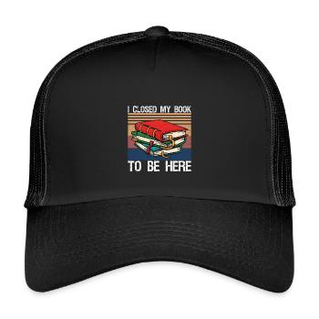 J’ai fermé mon livre pour être ici - Casquette trucker enfant - noir/noir - Devant