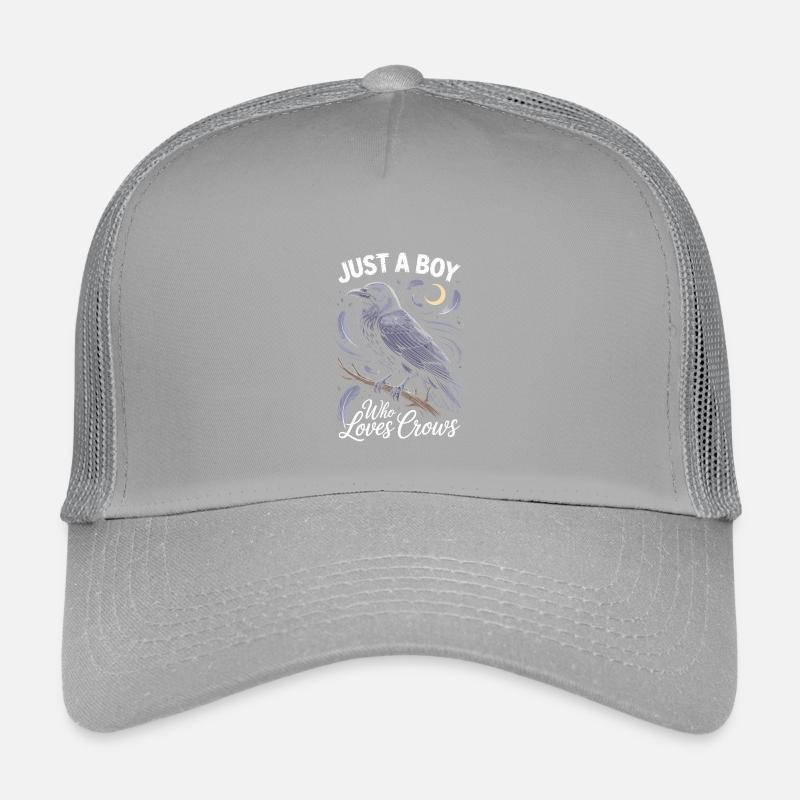 Juste un garçon qui aime les corbeaux Casquette trucker enfant