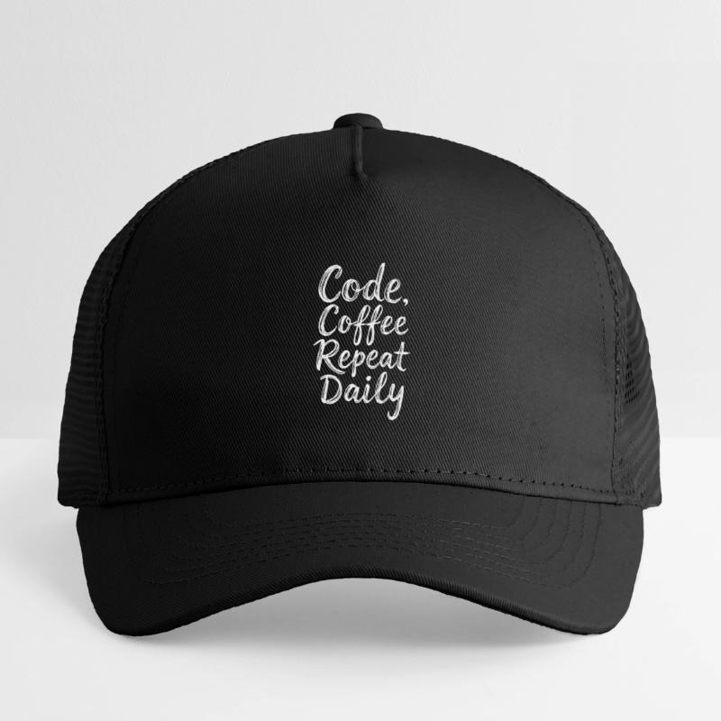Code Sleep Debug Repeat Programmer Shirt Casquette trucker enfant