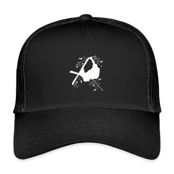 Alpine skiing Winter sports Nordic skiing - Kids’ Trucker Cap - black/black - Front
