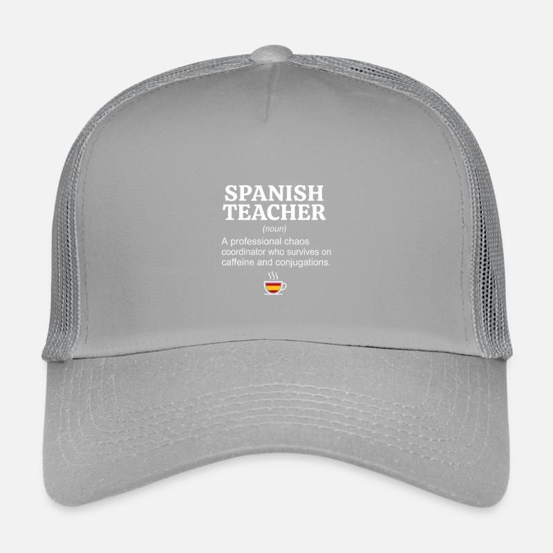 Spanisch Lehrer Definition - Kaffee & Konjugation Kinder Trucker-Cap