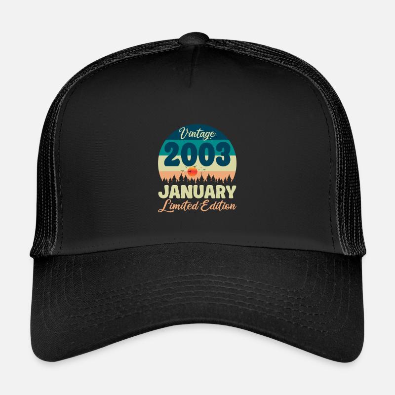 Geburtstag Januar 2003 Geschenk Vintage Limited Kinder Trucker-Cap