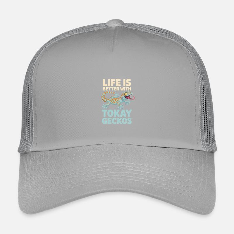 Das Leben ist besser mit Tokay-Geckos Kinder Trucker-Cap