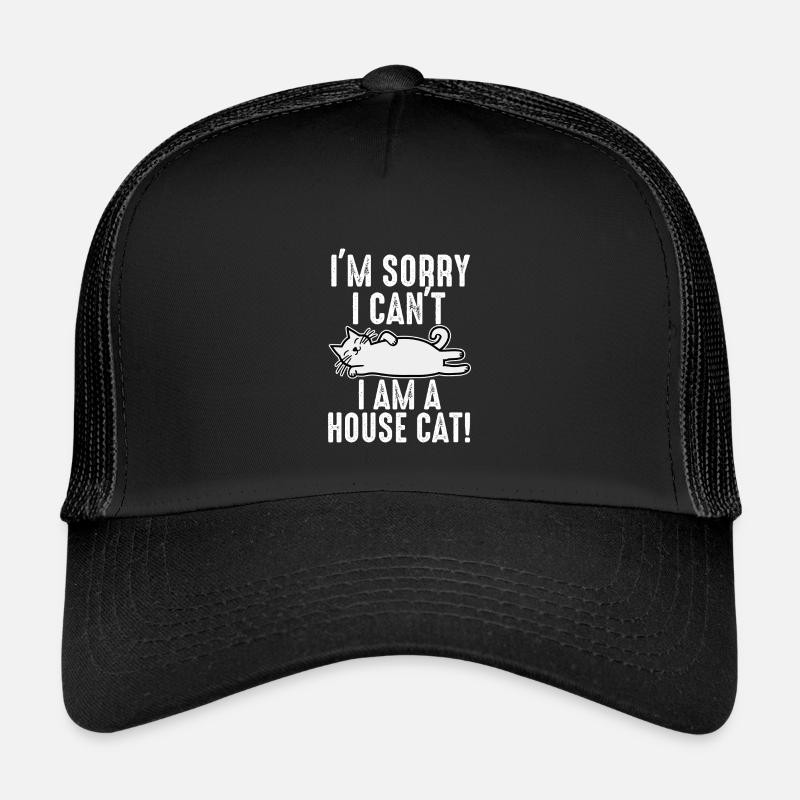 Es tut mir leid, ich kann nicht. Ich bin eine Hauskatze. - Kinder Trucker-Cap - Schwarz/Schwarz