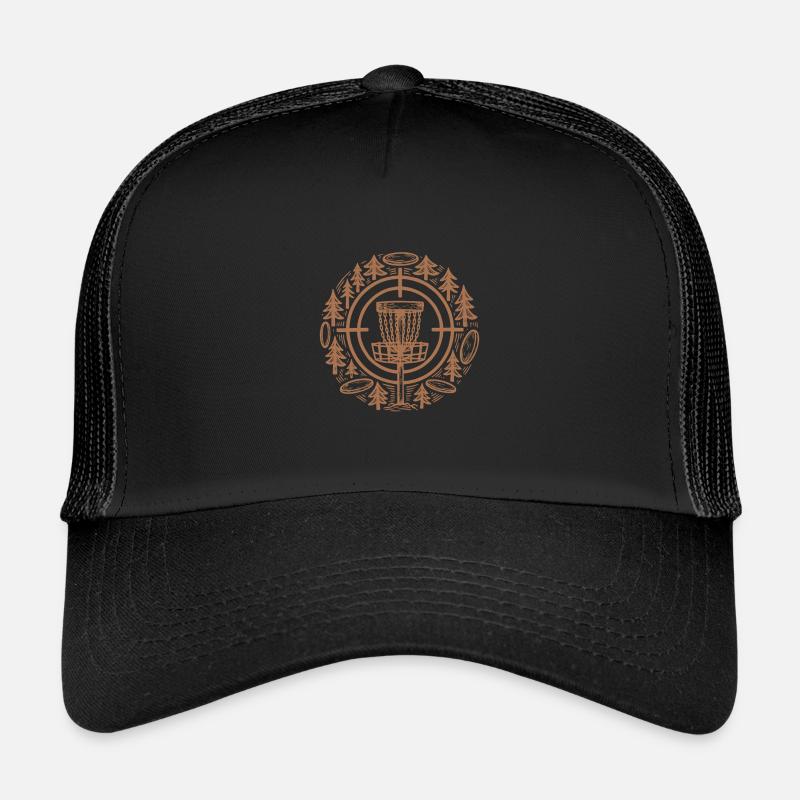 Disc Golf Basket Flying Disc Golfing Forest Scene Kids’ Trucker Cap