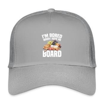 Charcuterie Lover Board mit Cover Charcuterie - Kinder Trucker-Cap - Hellgrau - Vorne