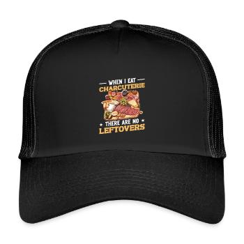  Cheese Board Meat with Cover Food Items - Kids’ Trucker Cap - black/black - Front
