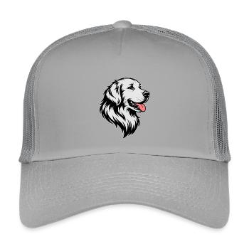 Golden Retriever - Casquette trucker enfant - gris clair - Devant