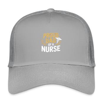 Stolzer Vater einer Pflegekraft - Kinder Trucker-Cap - Hellgrau - Vorne
