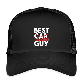 Best Lacrosse Guy Sports Player Coach - Kids’ Trucker Cap - black/black - Front